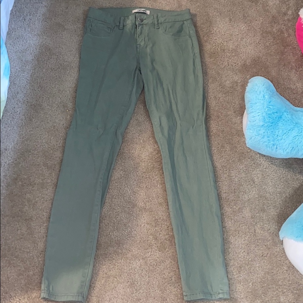 Size 2 Olive Green jeans
